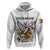 Spirit of Zimbabwe Zip Hoodie Tribal Patterns, Flag Colors and Symbol of Peace