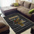 Zimbabwean Bird Statue Area Rug Tribal Pattern with National Flag Patch and Heritage Symbol