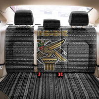 Zimbabwean Bird Statue Back Car Seat Cover Tribal Pattern with National Flag Patch and Heritage Symbol