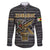 Zimbabwean Bird Statue Family Matching Puletasi and Hawaiian Shirt Tribal Pattern with National Flag Patch and Heritage Symbol