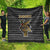 Zimbabwean Bird Statue Quilt Tribal Pattern with National Flag Patch and Heritage Symbol