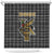 Zimbabwean Bird Statue Shower Curtain Tribal Pattern with National Flag Patch and Heritage Symbol