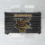 Zimbabwean Bird Statue Tablecloth Tribal Pattern with National Flag Patch and Heritage Symbol