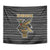 Zimbabwean Bird Statue Tapestry Tribal Pattern with National Flag Patch and Heritage Symbol