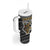 Zimbabwean Bird Statue Tumbler With Handle Tribal Pattern with National Flag Patch and Heritage Symbol