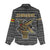 Zimbabwean Bird Statue Women Casual Shirt Tribal Pattern with National Flag Patch and Heritage Symbol