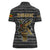 Zimbabwean Bird Statue Women Polo Shirt Tribal Pattern with National Flag Patch and Heritage Symbol