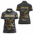 Zimbabwean Bird Statue Women Polo Shirt Tribal Pattern with National Flag Patch and Heritage Symbol