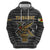 Zimbabwean Bird Statue Zip Hoodie Tribal Pattern with National Flag Patch and Heritage Symbol