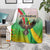 Zimbabwe Vibe Blanket Tribal-Inspired Background with Geometric Flag Color Design