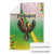 Zimbabwe Vibe Blanket Tribal-Inspired Background with Geometric Flag Color Design