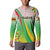 Zimbabwe Vibe Button Sweatshirt Tribal-Inspired Background with Geometric Flag Color Design
