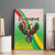 Zimbabwe Vibe Canvas Wall Art Tribal-Inspired Background with Geometric Flag Color Design