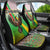 Zimbabwe Vibe Car Seat Cover Tribal-Inspired Background with Geometric Flag Color Design