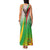 Zimbabwe Vibe Family Matching Tank Maxi Dress and Hawaiian Shirt Tribal-Inspired Background with Geometric Flag Color Design