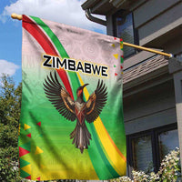 Zimbabwe Vibe Garden Flag Tribal-Inspired Background with Geometric Flag Color Design
