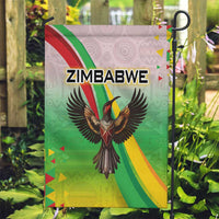 Zimbabwe Vibe Garden Flag Tribal-Inspired Background with Geometric Flag Color Design