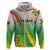 Zimbabwe Vibe Hoodie Tribal-Inspired Background with Geometric Flag Color Design
