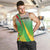 Zimbabwe Vibe Men Tank Top Tribal-Inspired Background with Geometric Flag Color Design