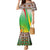 Zimbabwe Vibe Mermaid Dress Tribal-Inspired Background with Geometric Flag Color Design