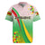 Zimbabwe Vibe Rugby Jersey Tribal-Inspired Background with Geometric Flag Color Design