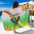 Zimbabwe Vibe Sarong Tribal-Inspired Background with Geometric Flag Color Design