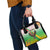 Zimbabwe Vibe Shoulder Handbag Tribal-Inspired Background with Geometric Flag Color Design