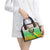 Zimbabwe Vibe Shoulder Handbag Tribal-Inspired Background with Geometric Flag Color Design