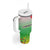 Zimbabwe Vibe Tumbler With Handle Tribal-Inspired Background with Geometric Flag Color Design