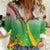 Zimbabwe Vibe Women Casual Shirt Tribal-Inspired Background with Geometric Flag Color Design