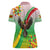 Zimbabwe Vibe Women Polo Shirt Tribal-Inspired Background with Geometric Flag Color Design