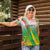Zimbabwe Vibe Women Polo Shirt Tribal-Inspired Background with Geometric Flag Color Design