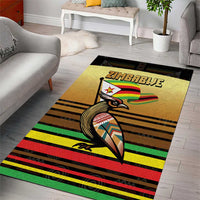 Zimbabwe Pride Area Rug Zimbabwean Bird, Tribal Patterns and Pan-African Colors