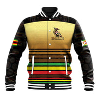Zimbabwe Pride Baseball Jacket Zimbabwean Bird, Tribal Patterns and Pan-African Colors