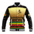 Zimbabwe Pride Baseball Jacket Zimbabwean Bird, Tribal Patterns and Pan-African Colors