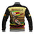 Zimbabwe Pride Baseball Jacket Zimbabwean Bird, Tribal Patterns and Pan-African Colors