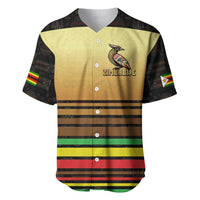 Zimbabwe Pride Baseball Jersey Zimbabwean Bird, Tribal Patterns and Pan-African Colors