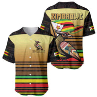 Zimbabwe Pride Baseball Jersey Zimbabwean Bird, Tribal Patterns and Pan-African Colors