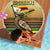 Zimbabwe Pride Beach Blanket Zimbabwean Bird, Tribal Patterns and Pan-African Colors