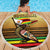 Zimbabwe Pride Beach Blanket Zimbabwean Bird, Tribal Patterns and Pan-African Colors