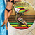 Zimbabwe Pride Beach Blanket Zimbabwean Bird, Tribal Patterns and Pan-African Colors