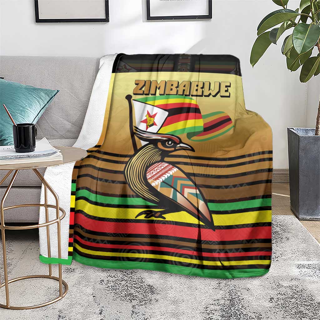 Zimbabwe Pride Blanket Zimbabwean Bird, Tribal Patterns and Pan-African Colors