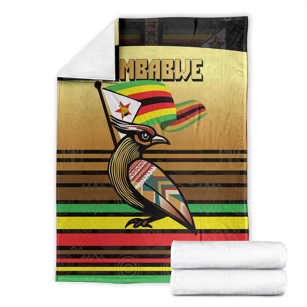 Zimbabwe Pride Blanket Zimbabwean Bird, Tribal Patterns and Pan-African Colors