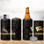 Zimbabwe Pride 4 in 1 Can Cooler Tumbler Zimbabwean Bird, Tribal Patterns and Pan-African Colors