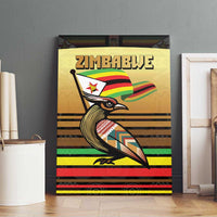 Zimbabwe Pride Canvas Wall Art Zimbabwean Bird, Tribal Patterns and Pan-African Colors