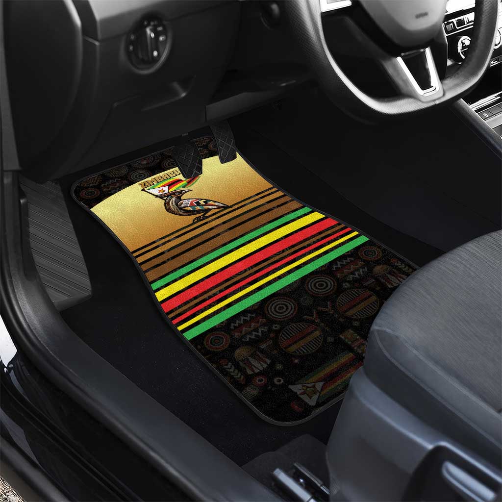 Zimbabwe Pride Car Mats Zimbabwean Bird, Tribal Patterns and Pan-African Colors