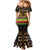 Zimbabwe Pride Family Matching Mermaid Dress and Hawaiian Shirt Zimbabwean Bird, Tribal Patterns and Pan-African Colors