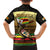 Zimbabwe Pride Family Matching Off The Shoulder Long Sleeve Dress and Hawaiian Shirt Zimbabwean Bird, Tribal Patterns and Pan-African Colors