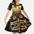 Zimbabwe Pride Family Matching Off The Shoulder Long Sleeve Dress and Hawaiian Shirt Zimbabwean Bird, Tribal Patterns and Pan-African Colors