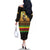 Zimbabwe Pride Family Matching Off The Shoulder Long Sleeve Dress and Hawaiian Shirt Zimbabwean Bird, Tribal Patterns and Pan-African Colors